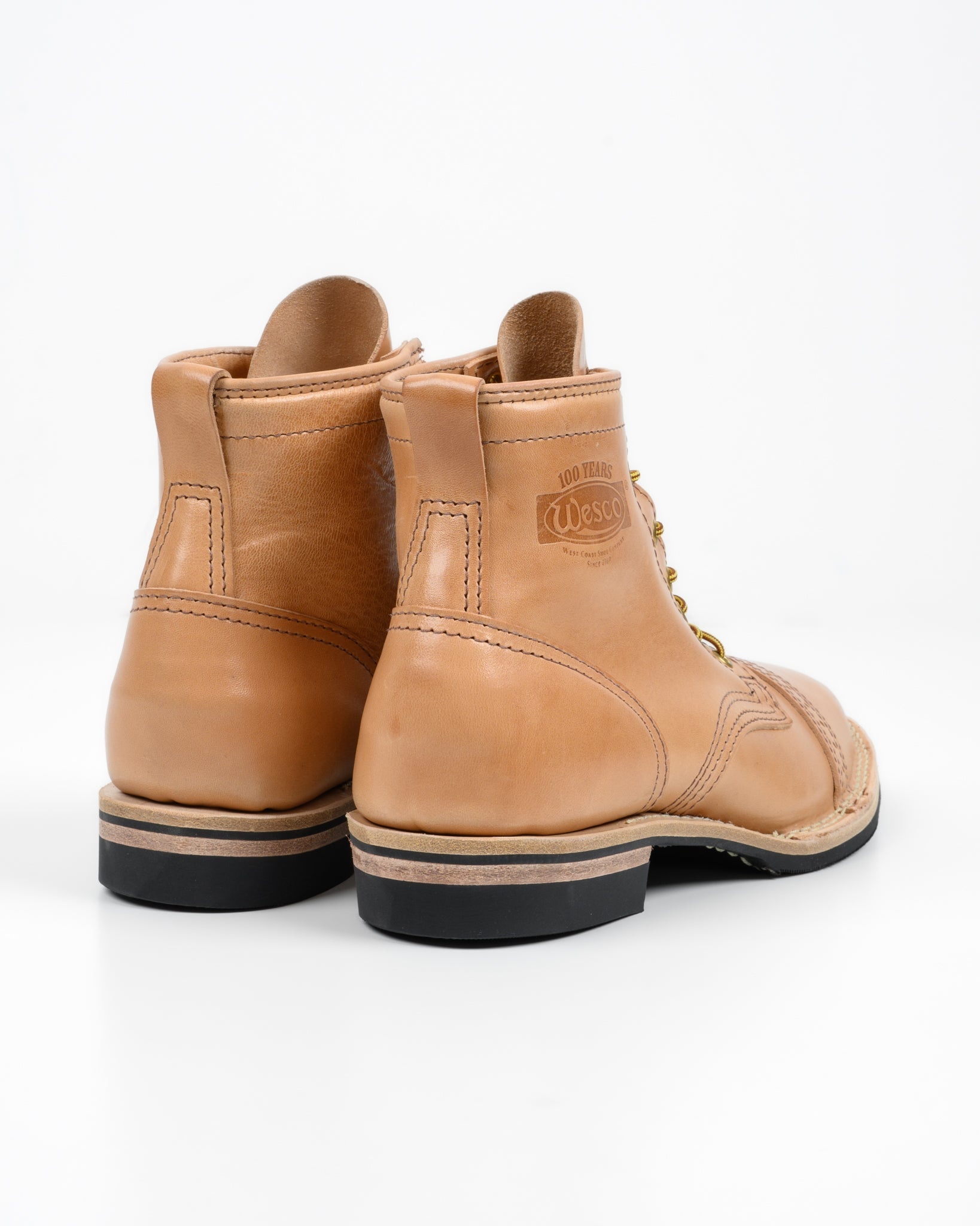 IRON HEART INT'L X WESCO® 7" TOE CAP BOOT - THE "GUILDSMAN" - NATURAL HORSEHIDE - 3