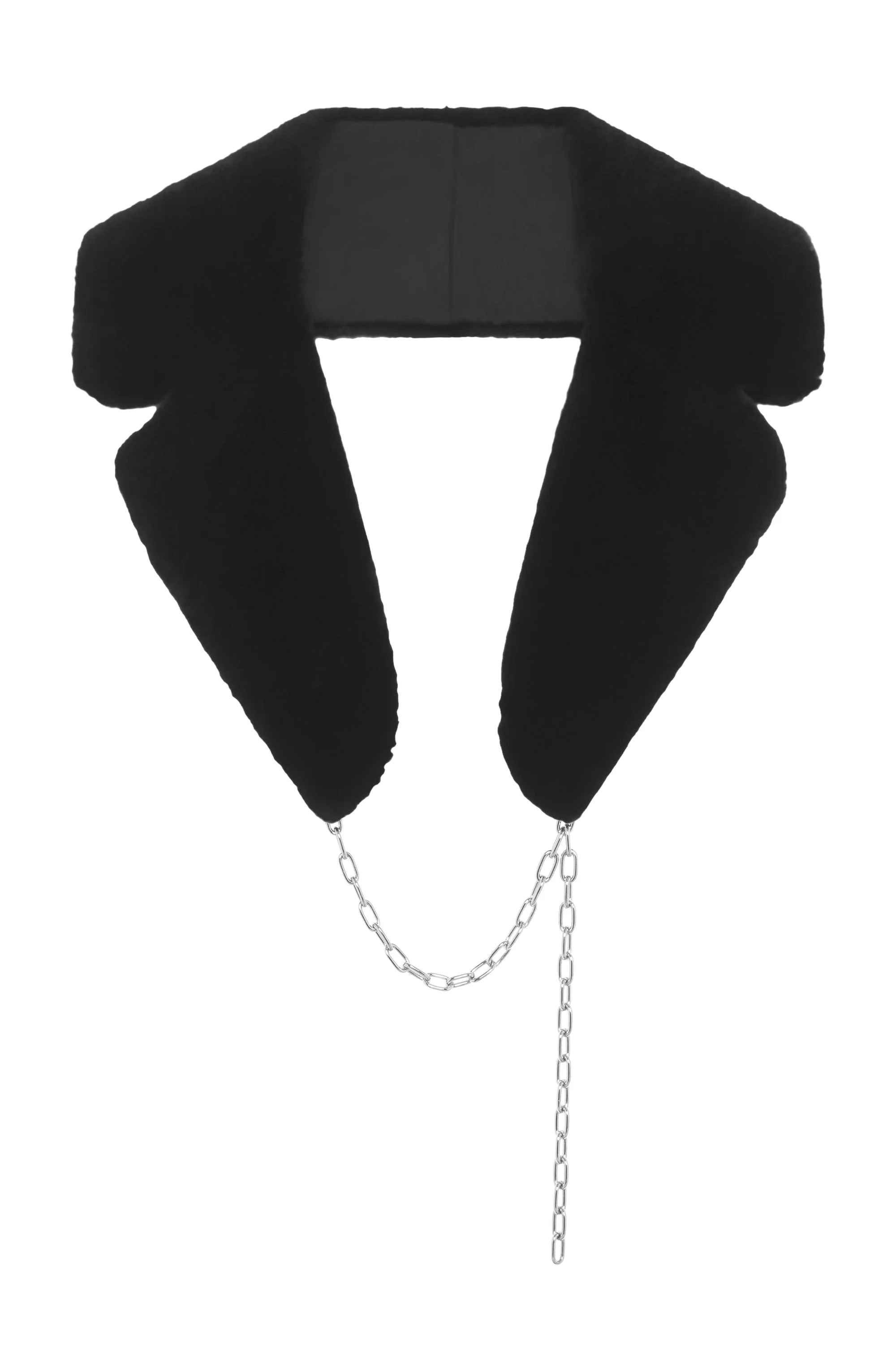 Demeter Coat Collar in Black Recycled Fur - 1