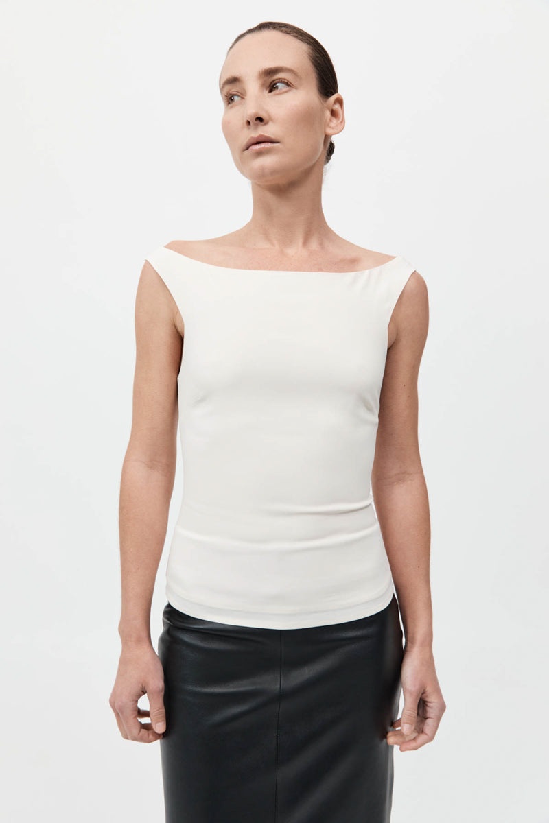 Slim Bateau Top - Off White - 4