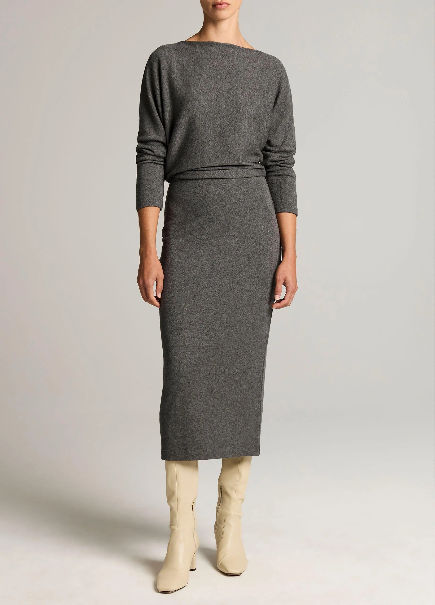 Cozy Stretch-Jersey Midi Dress - 1