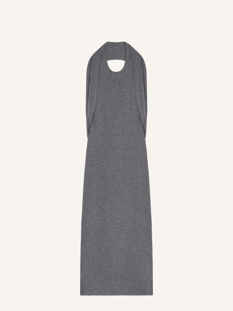 OVER THE SHOULDER DRAPÉ LAMBSWOOL DRESS - 1