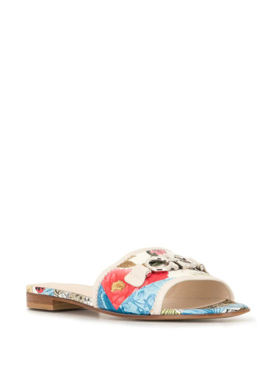 Salvatore Ferragamo Gancini silk sandals outlook