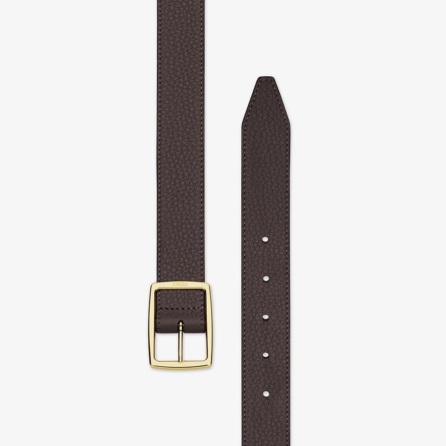 Brown leather belt - 2