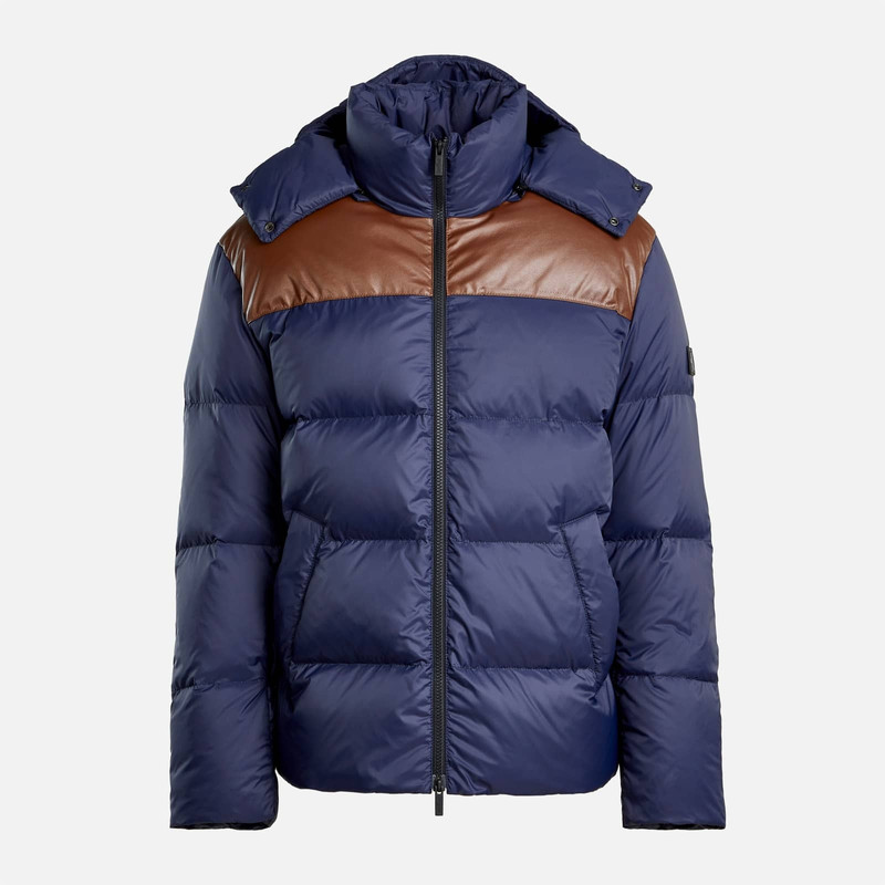 Hooded Down Jacket Blue 1