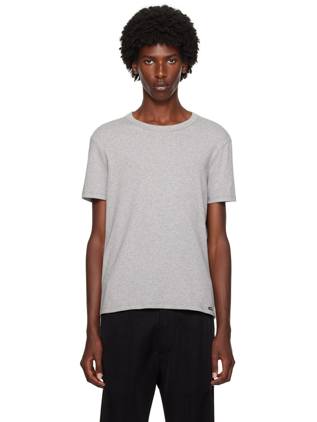 Gray Crewneck T-Shirt - 1
