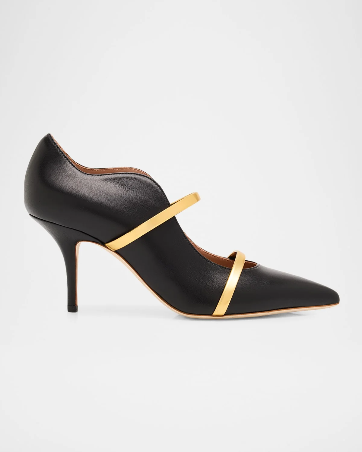Maureen Nappa Leather Double-Strap Pumps - 1