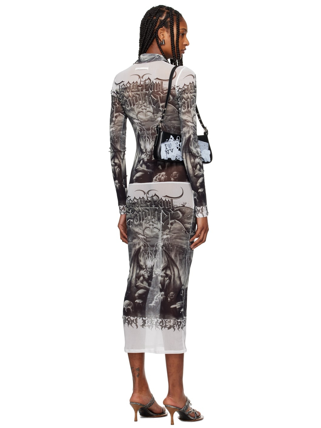 Black & White 'The Diablo' Midi Dress - 3