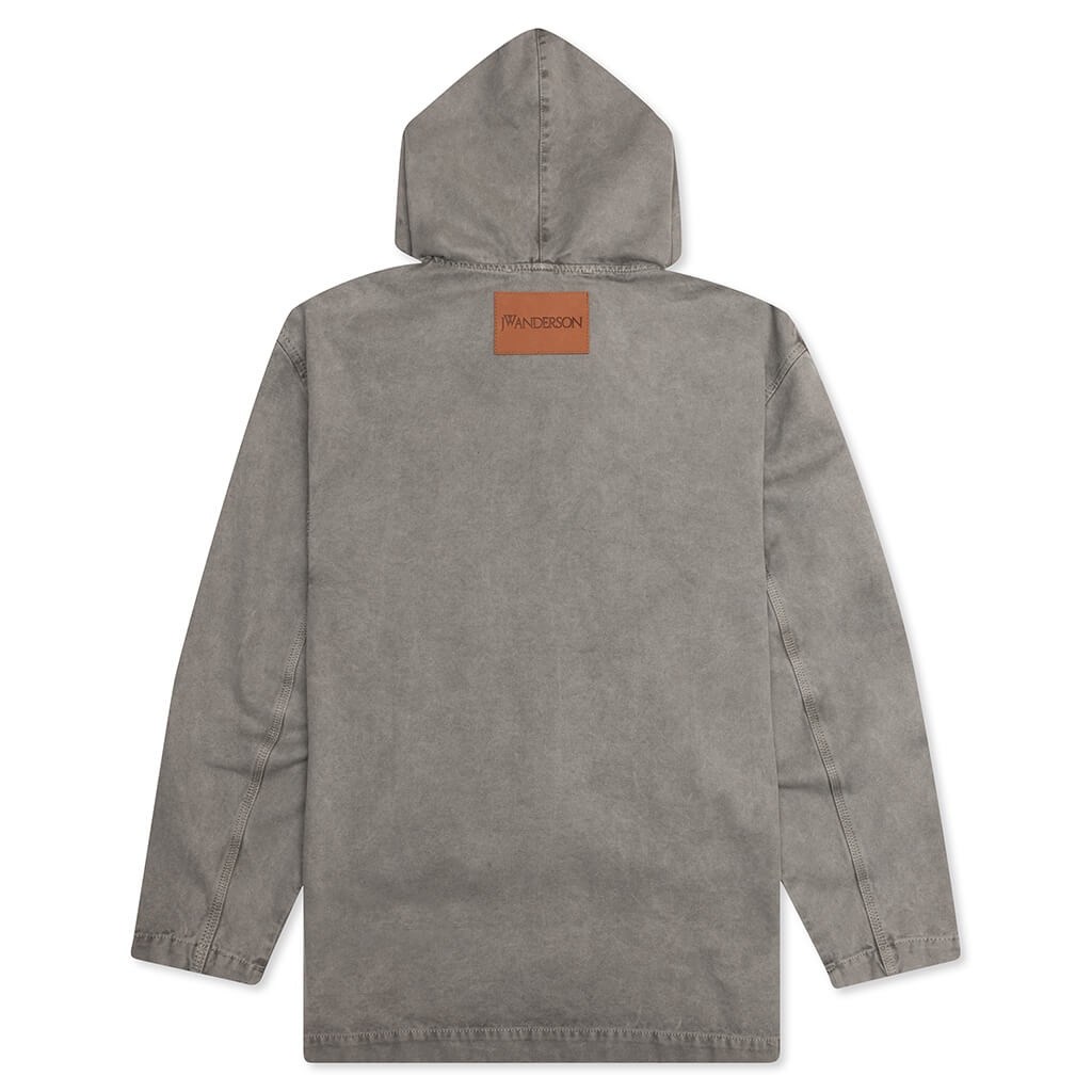 GARMENT DYE HOODIE - GREY - 2