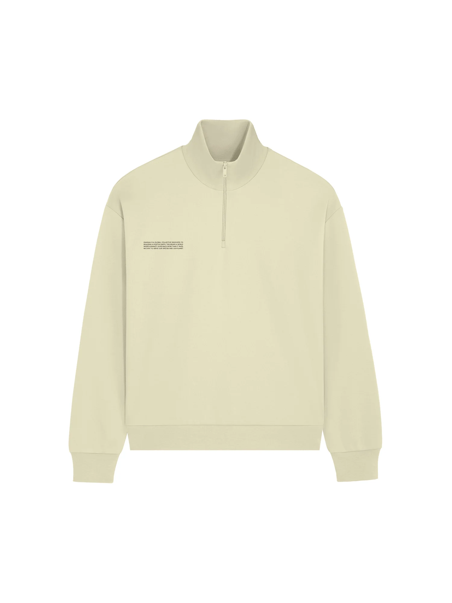 Mens DNA Double Jersey Half Zip Sweatshirt - Maitake Beige - 1