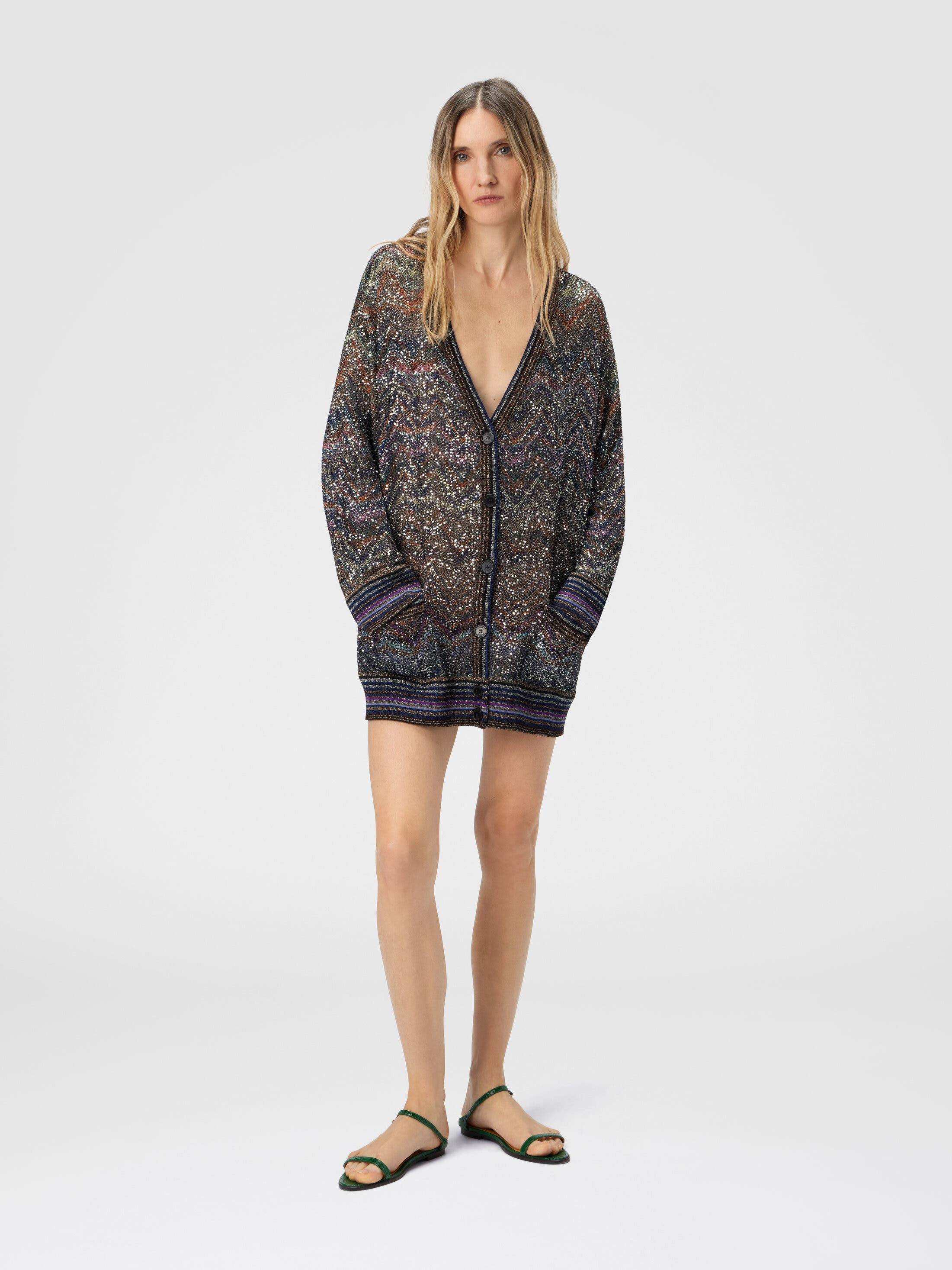 Missoni Oversized V-neck Cardigan With Zigzag Pattern in Multicoloured at Nordstrom - 2