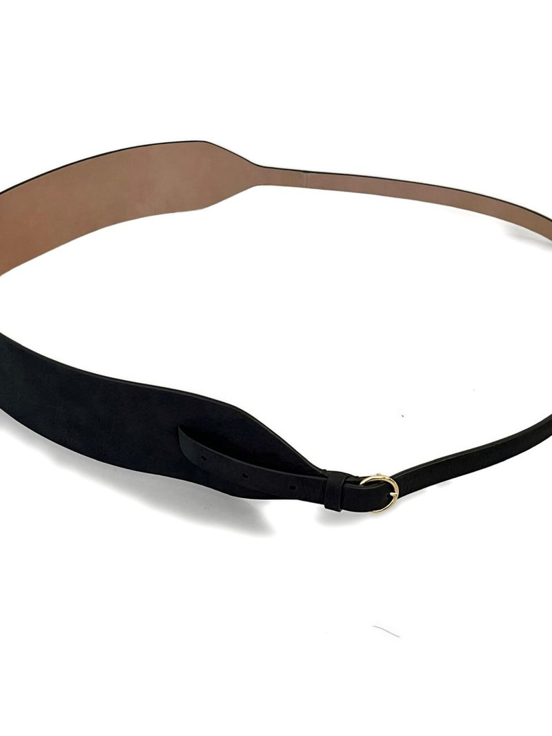 Alaïa asymmetric leather belt outlook