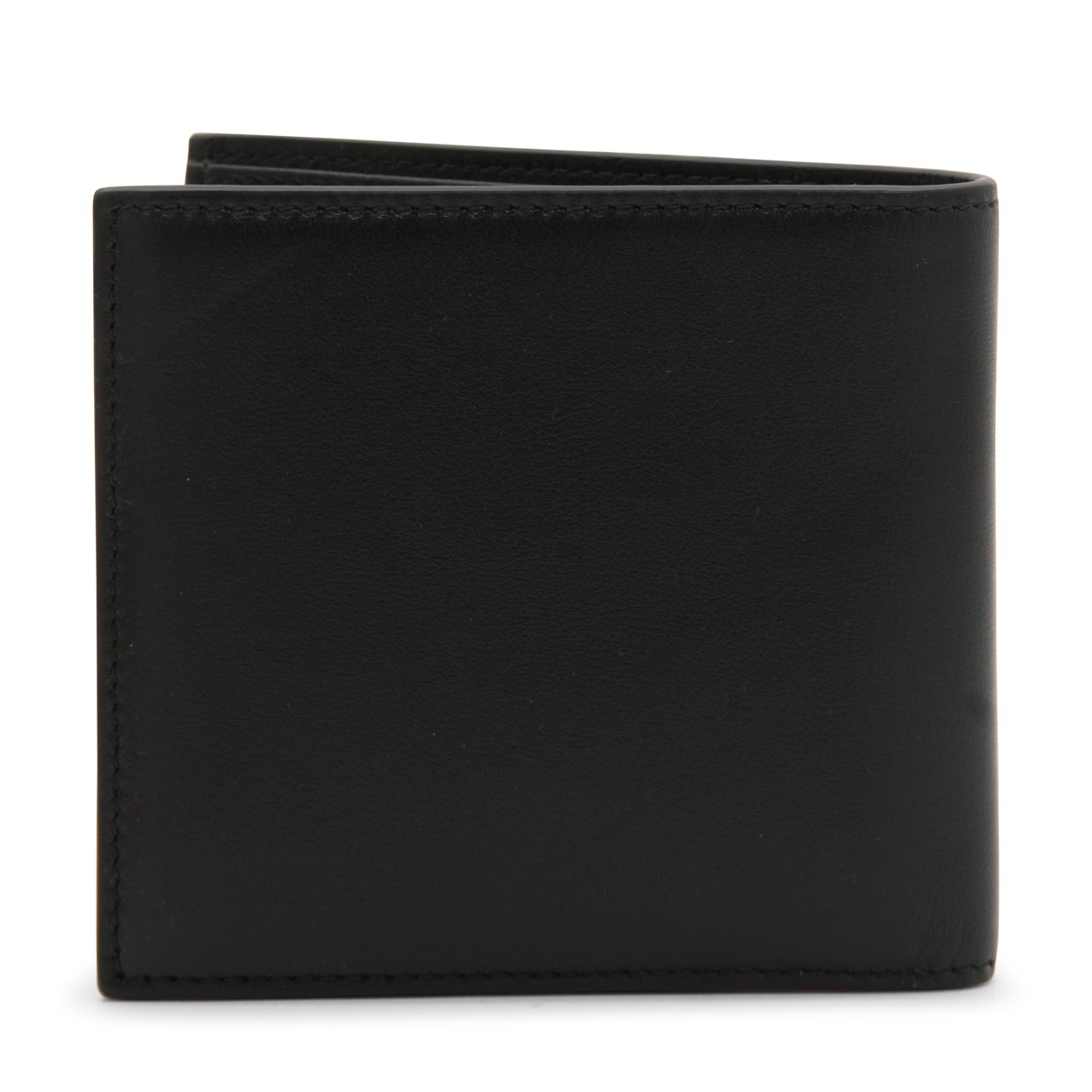 black leather vlogo signature wallet - 2