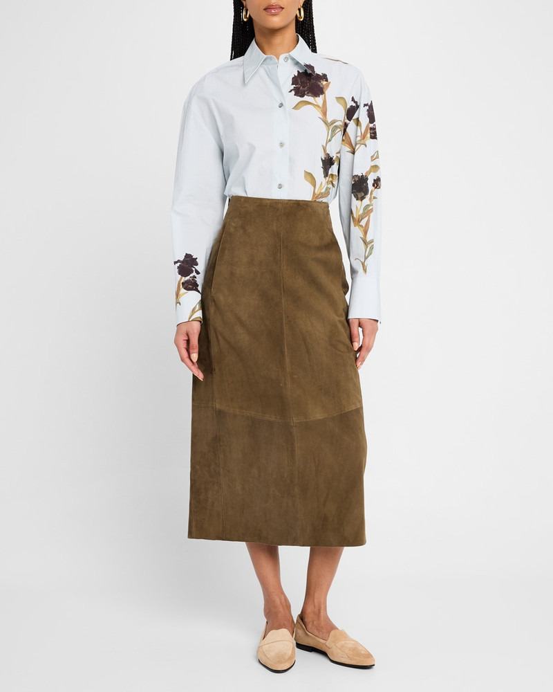 Vince Long-Sleeve Iris Button-Front Shirt outlook