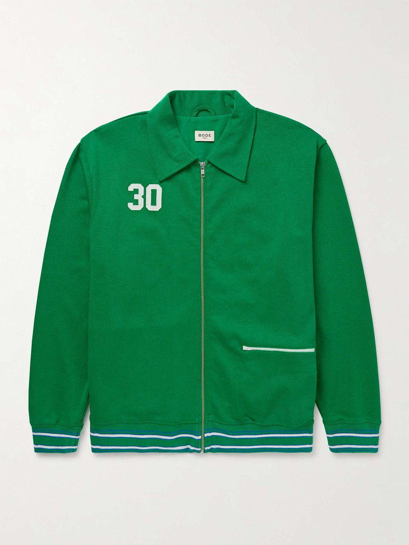 Rec. Sophomore Appliquéd Printed Cotton and Lyocell-Blend Track Jacket - 1