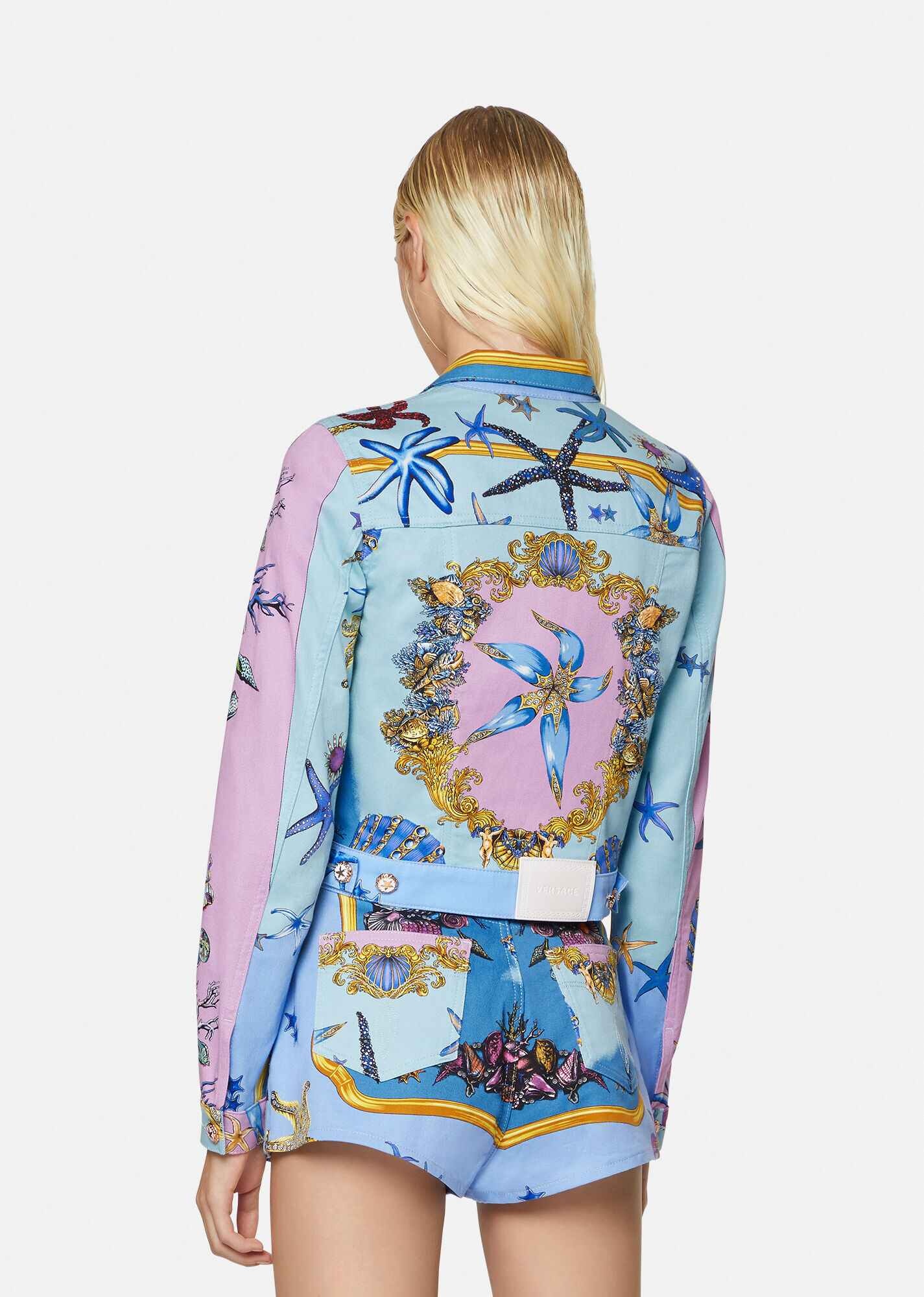 Trésor de la Mer Print Denim Jacket - 3