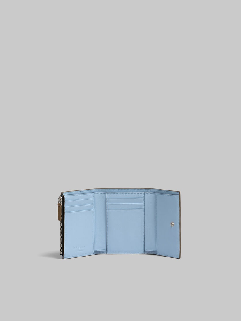 BROWN LEATHER TRIFOLD WALLET WITH MARNI MENDING - 2