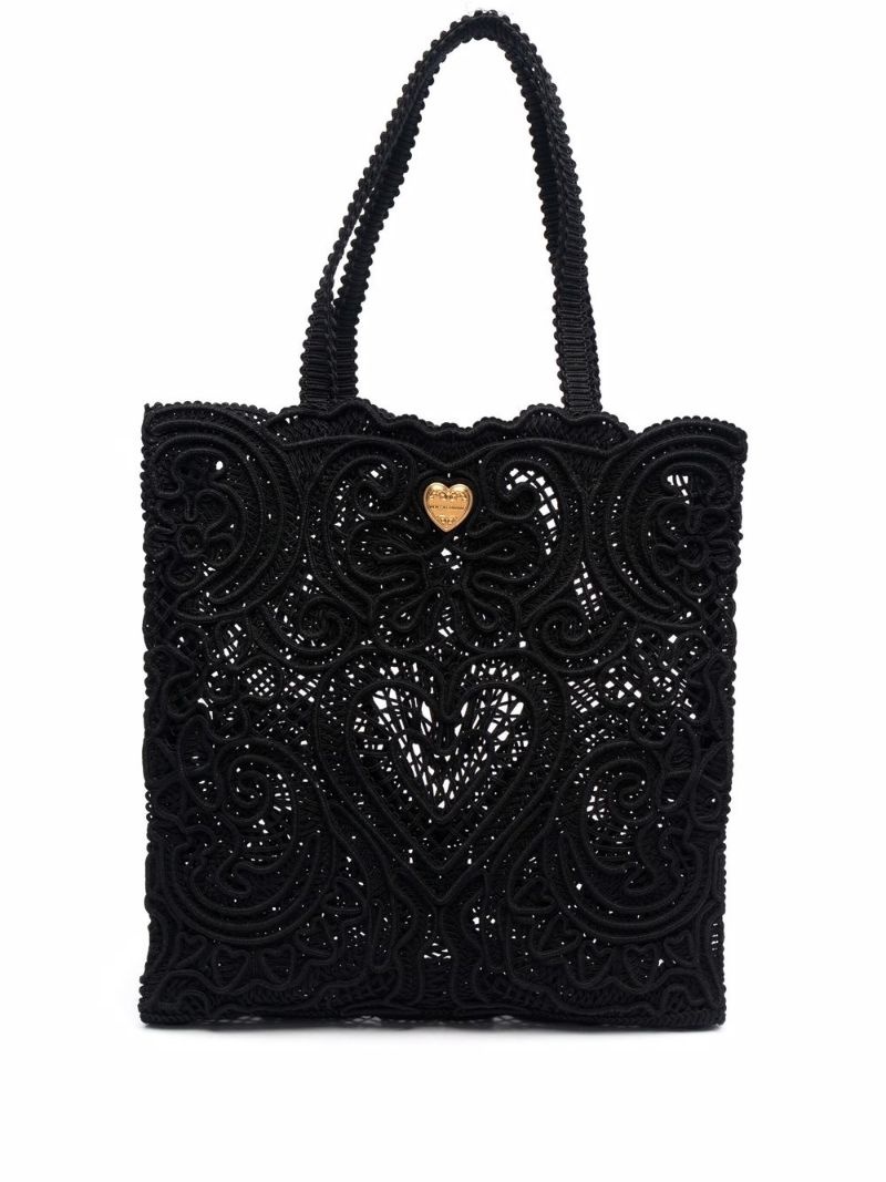 medium Beatrice cordonetto-lace shopper - 1