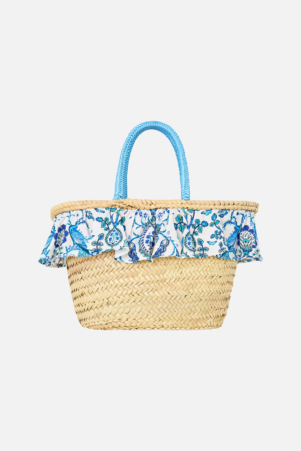 RAFFIA TOTE WITH FRILL EDGE - 4