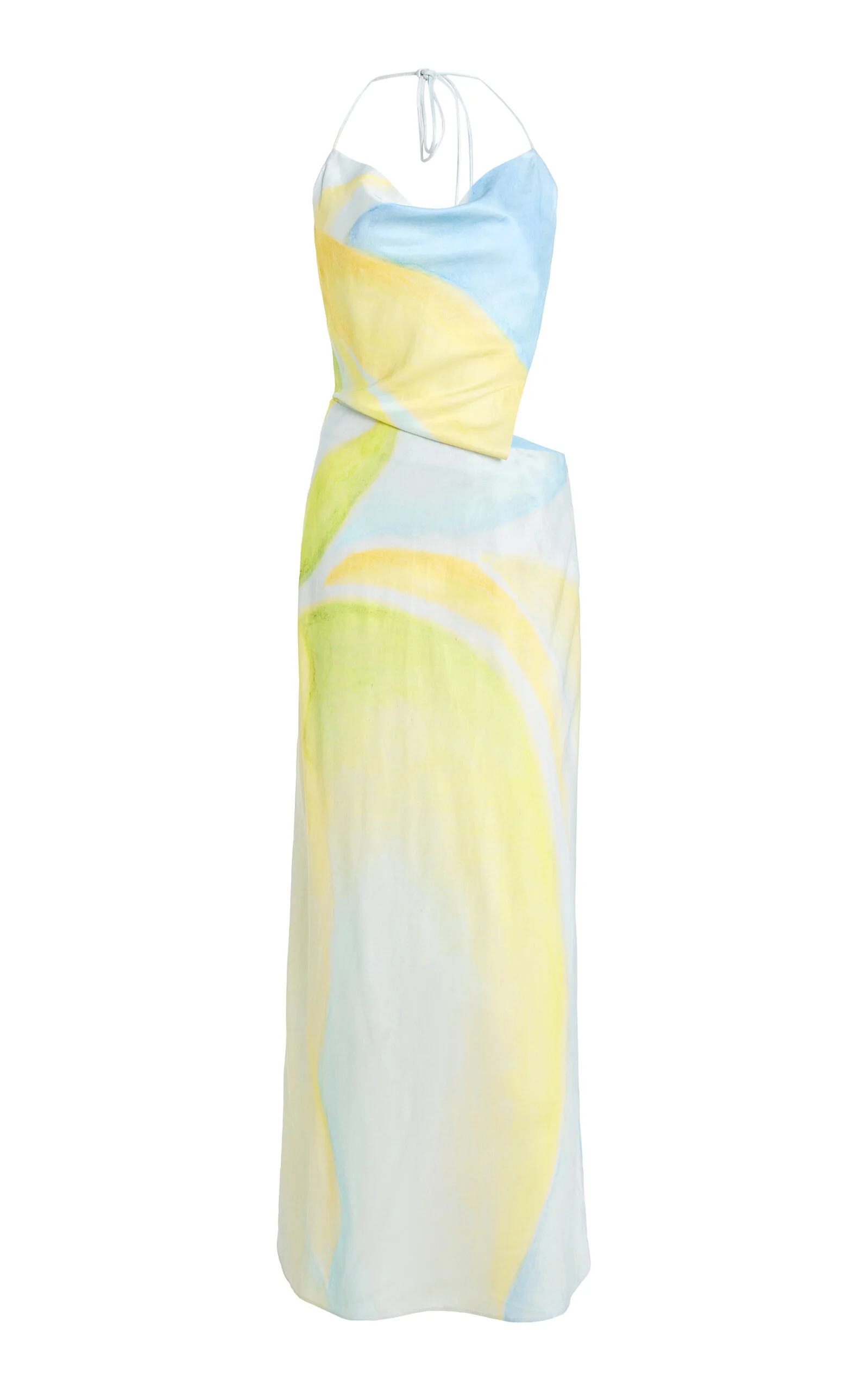 Milou Printed Satin Maxi Dress print - 1