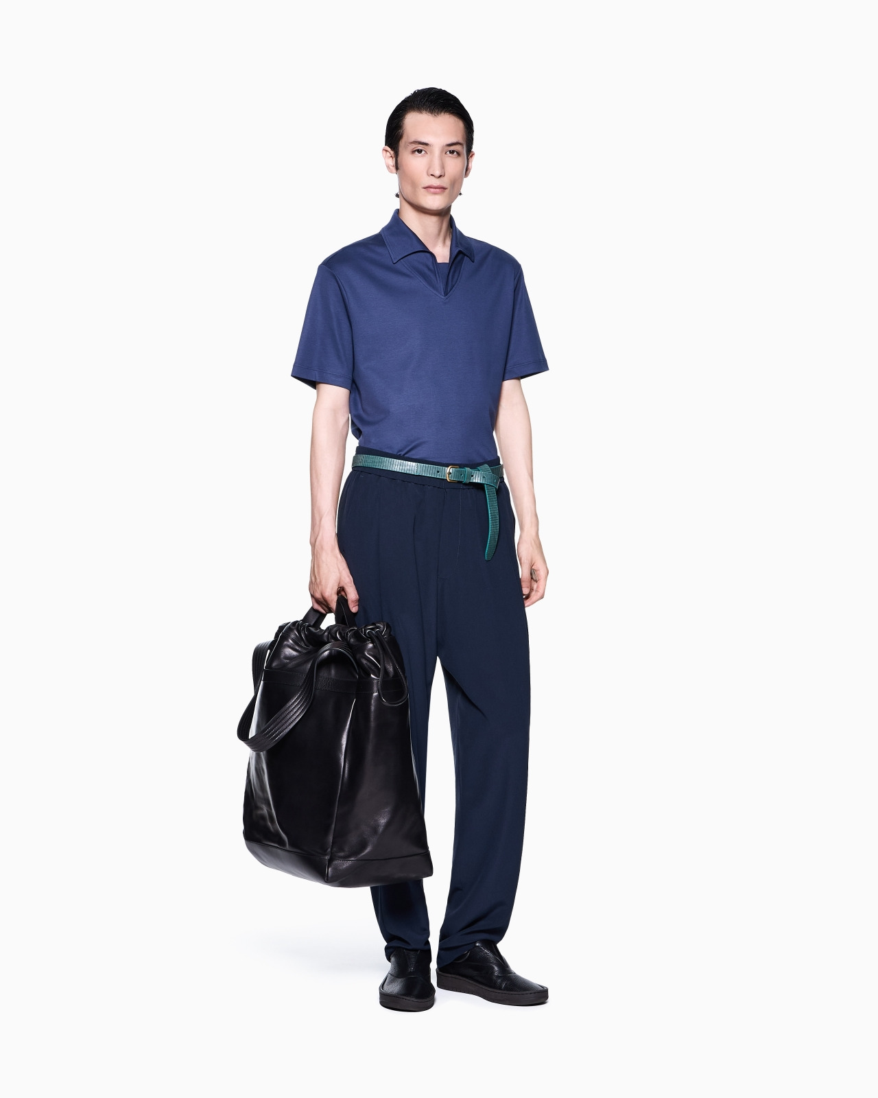 SILK CRÊPE FLAT-FRONT TROUSERS - 2