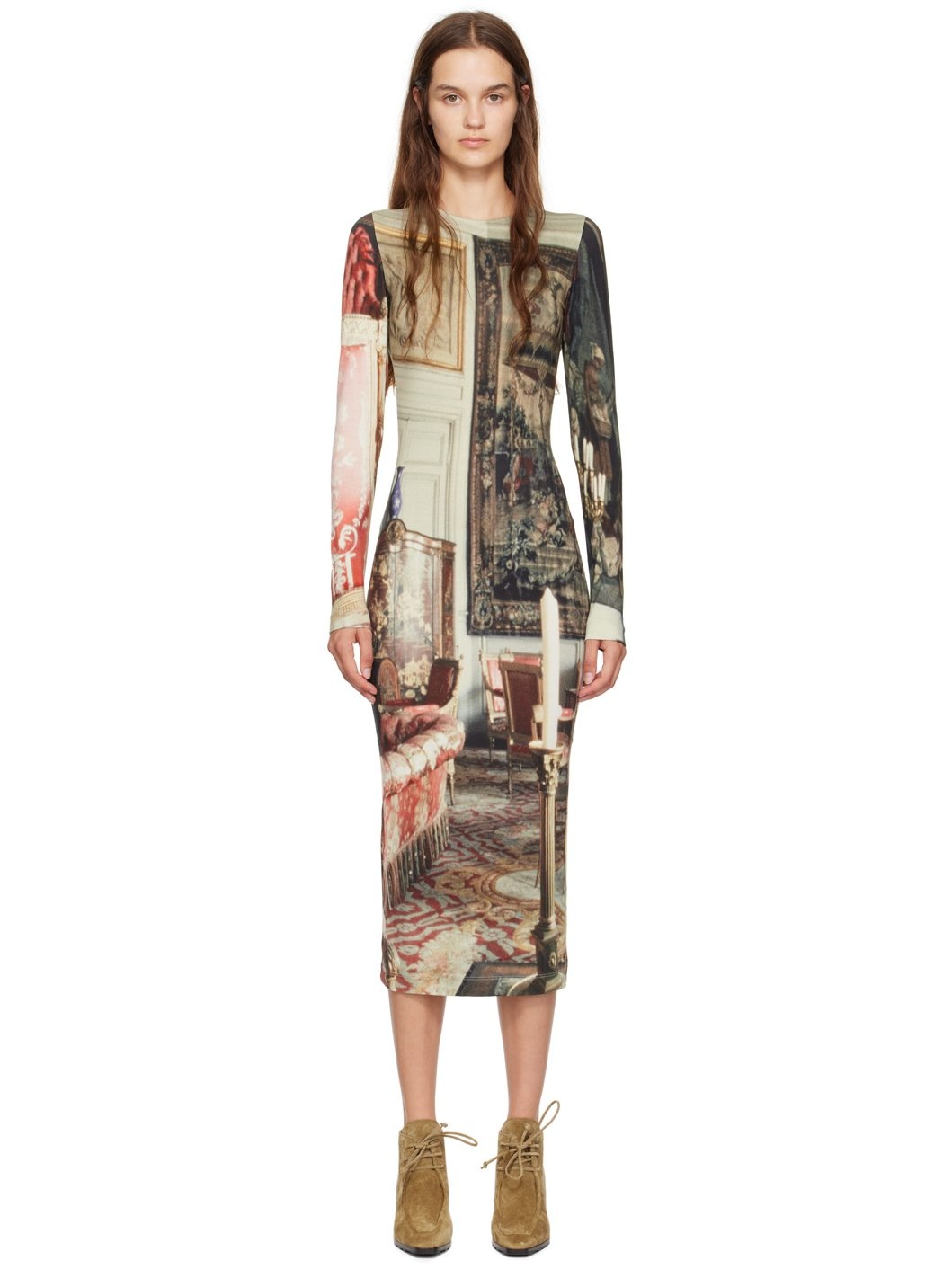 Multicolor Boulle Midi Dress - 1