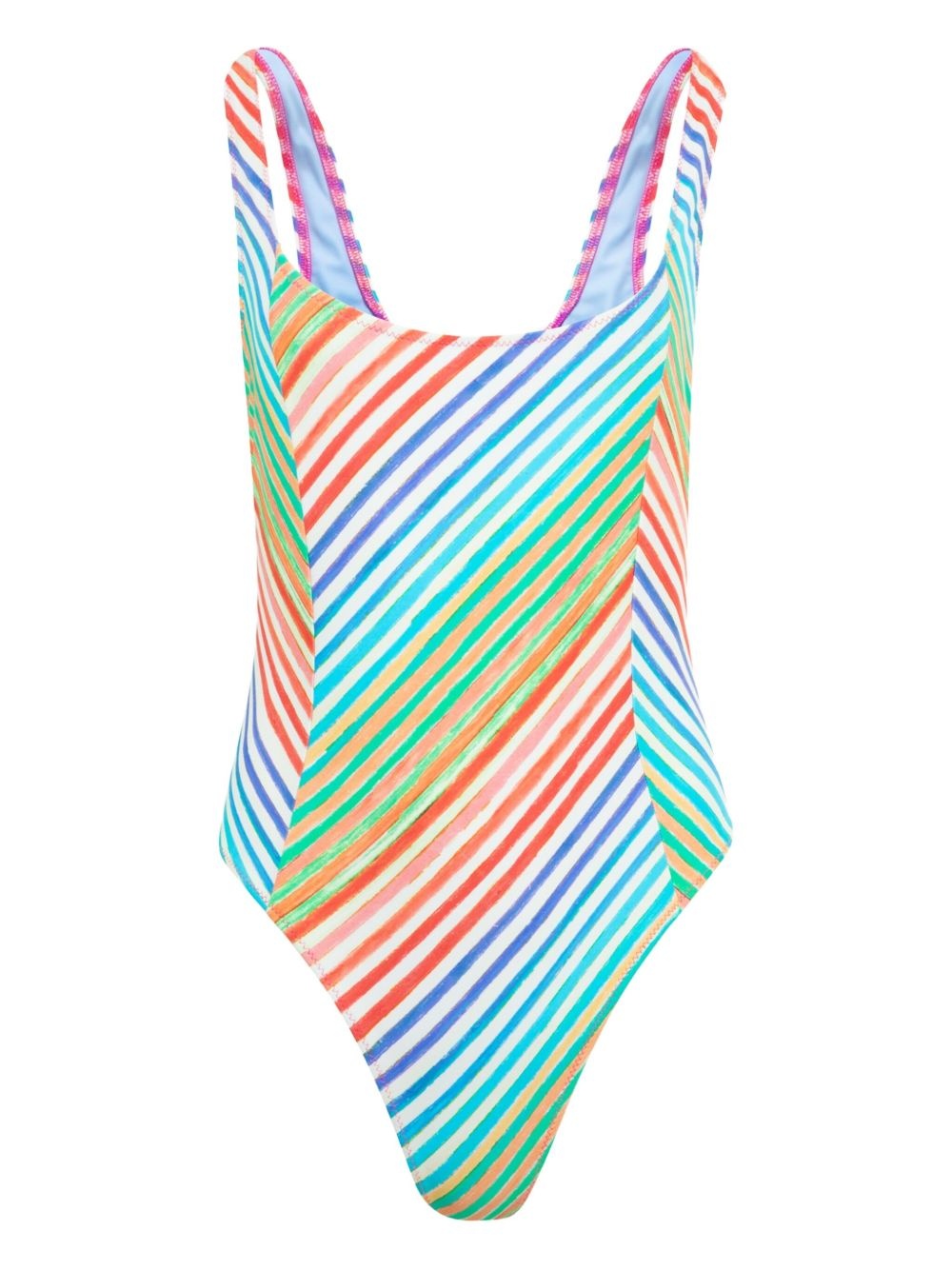 Bias Crayon striped swimsuit - 1