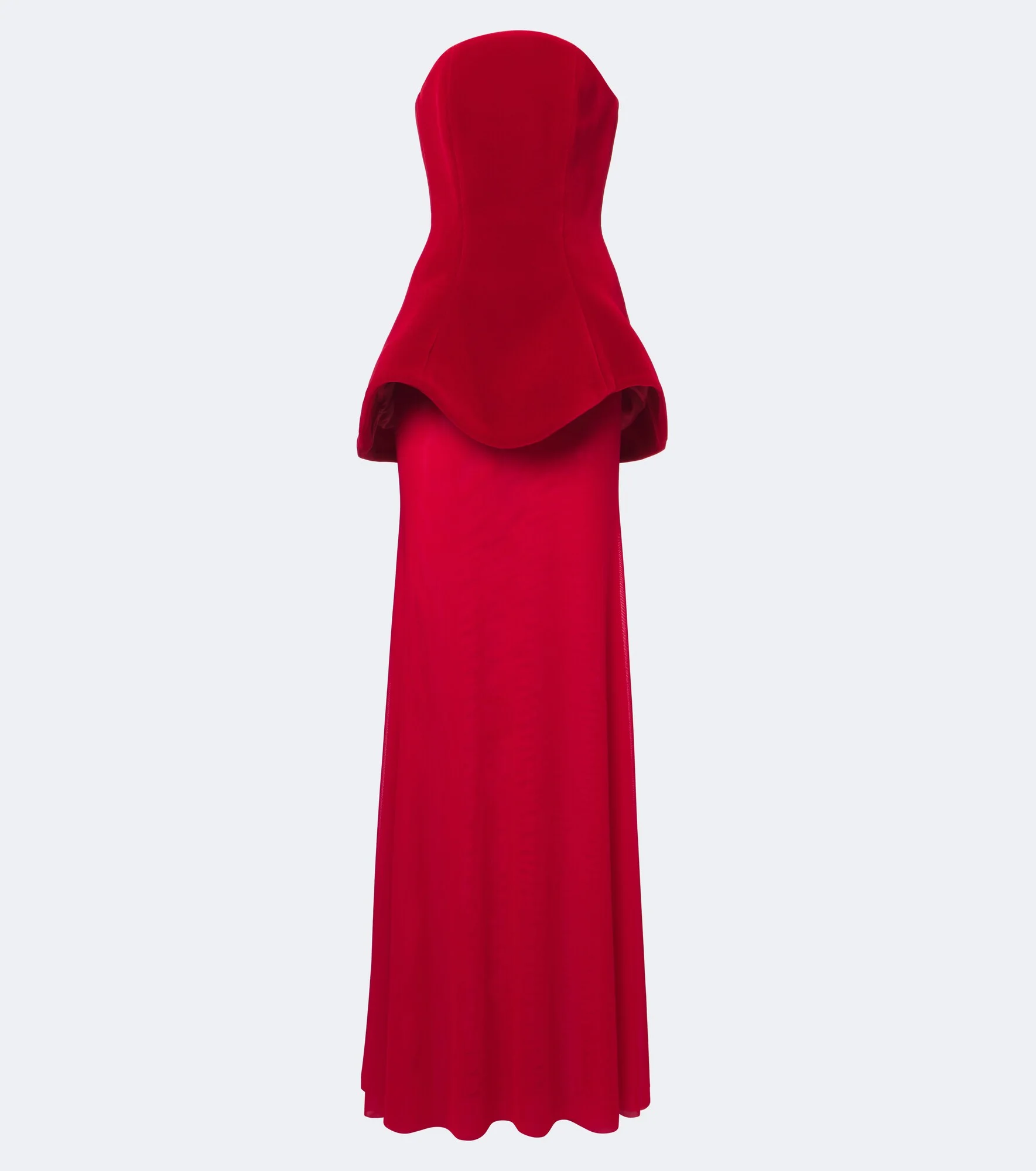 Peplum strapless gown - 1