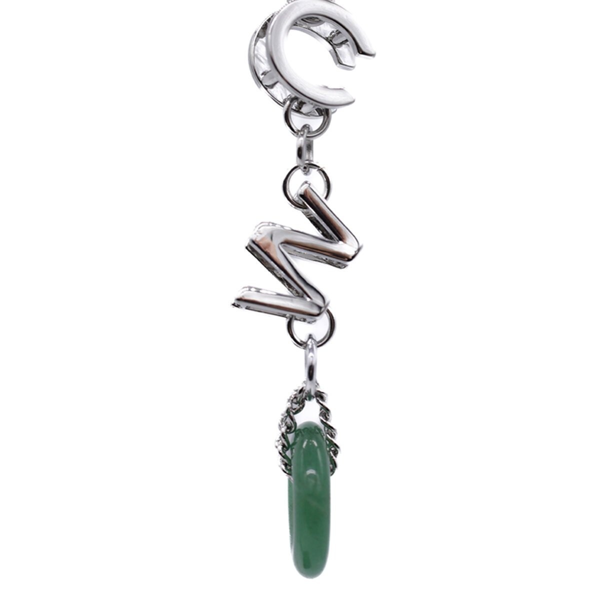 Jade Stone Earrings in Silver - 3