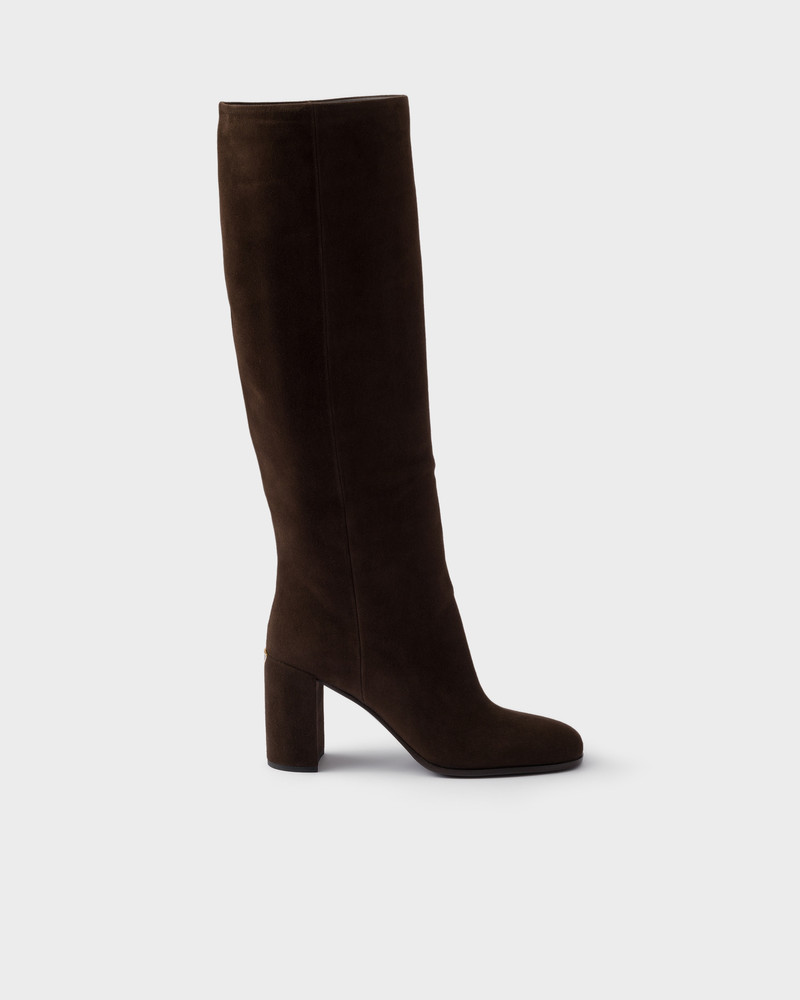 Prada Heeled suede boots outlook