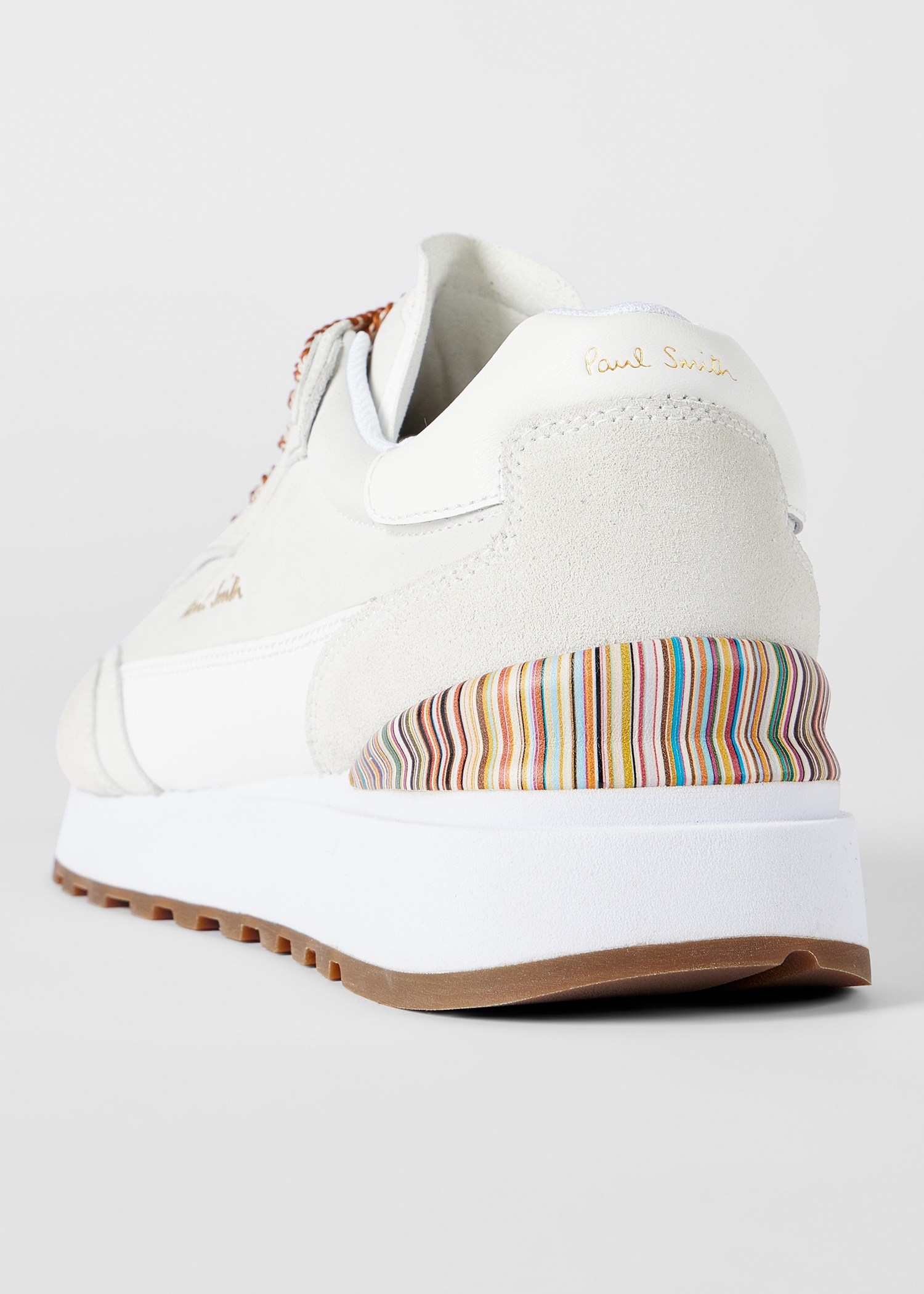 White Leather 'Aston' Trainers - 3