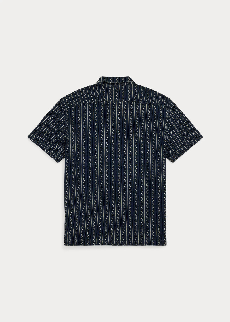 RRL by Ralph Lauren Indigo Print Jersey Camp Shirt outlook