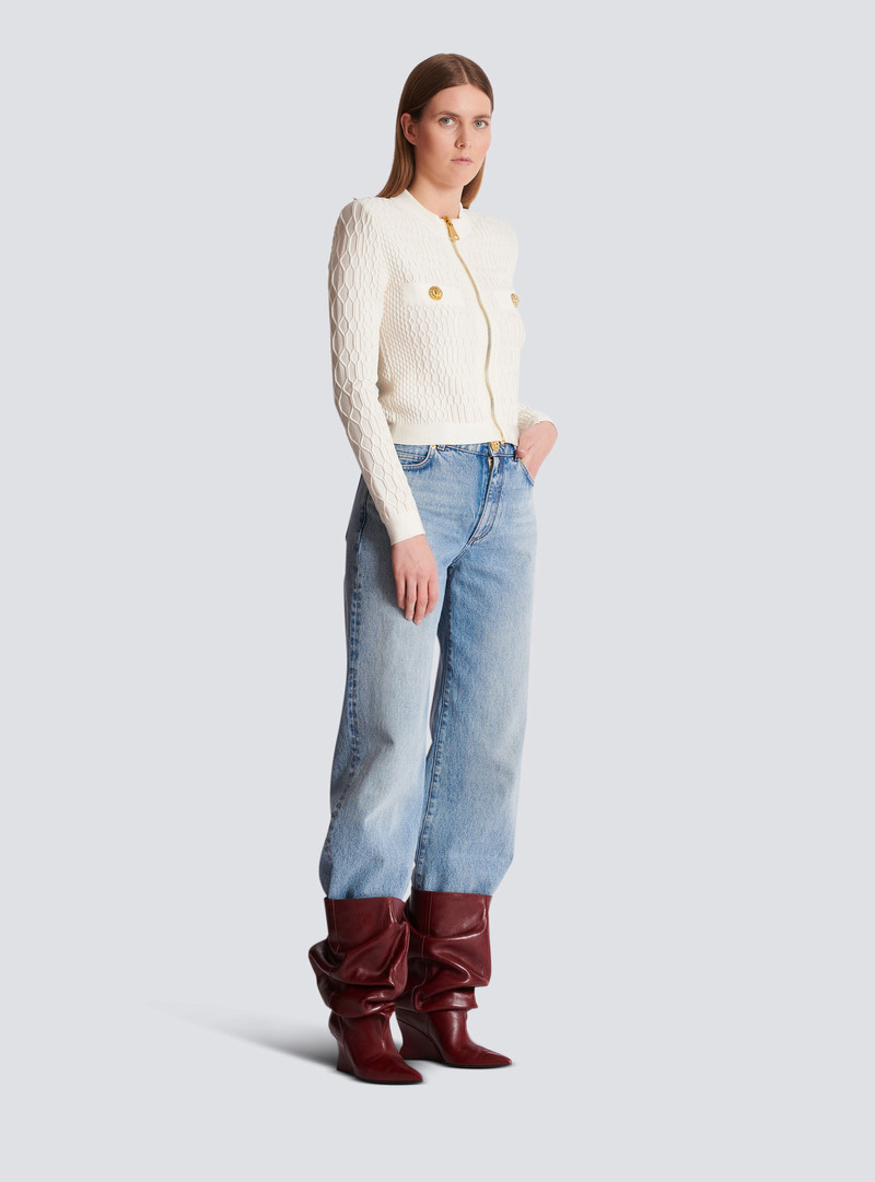 Crocodile knit jacket 3