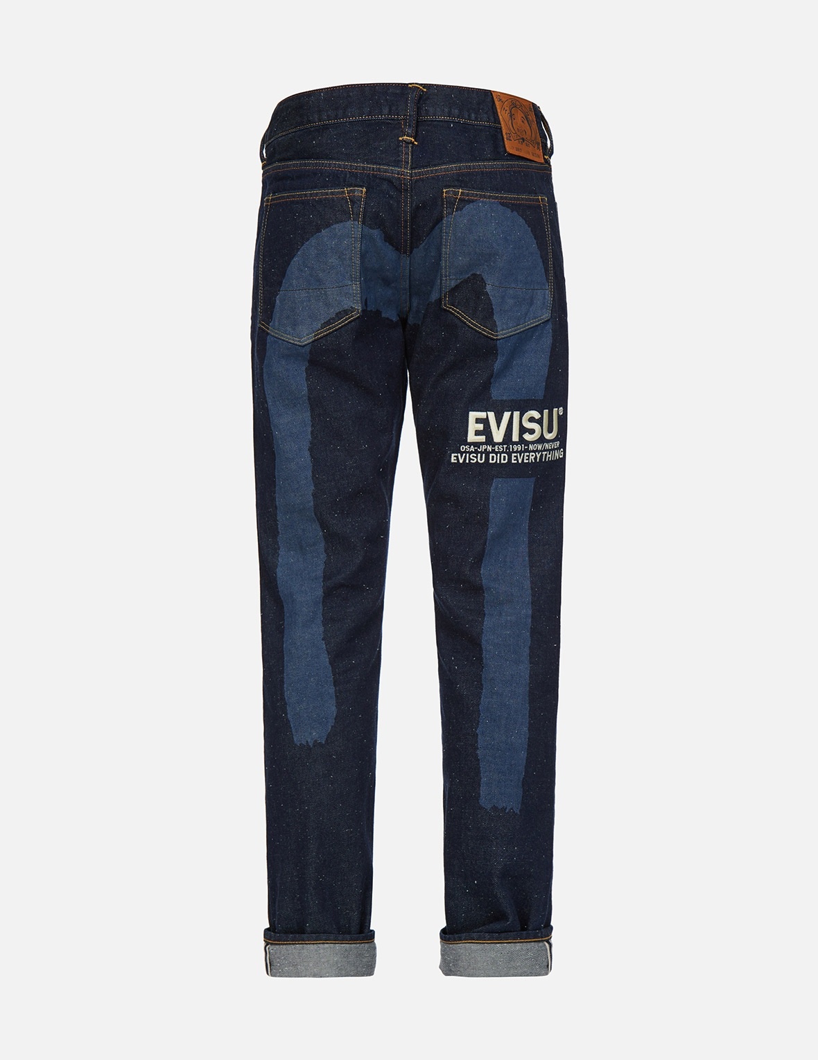 LASER-PRINT BRUSHSTROKE DAICOCK CARROT FIT JEANS #2017 - 2