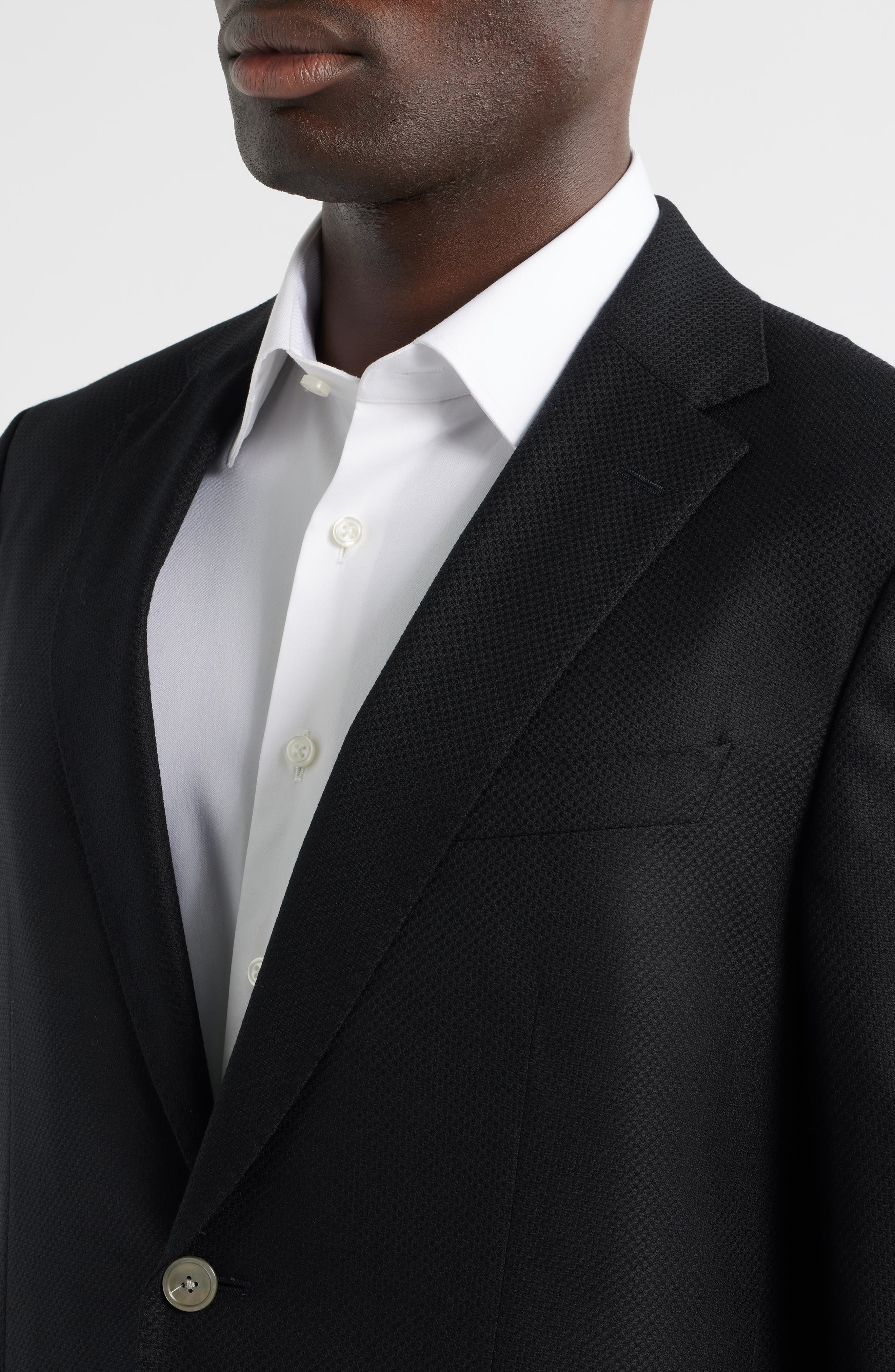 BOSS Hutson Slim Fit Textured Black Wool Sport Coat at Nordstrom - 4