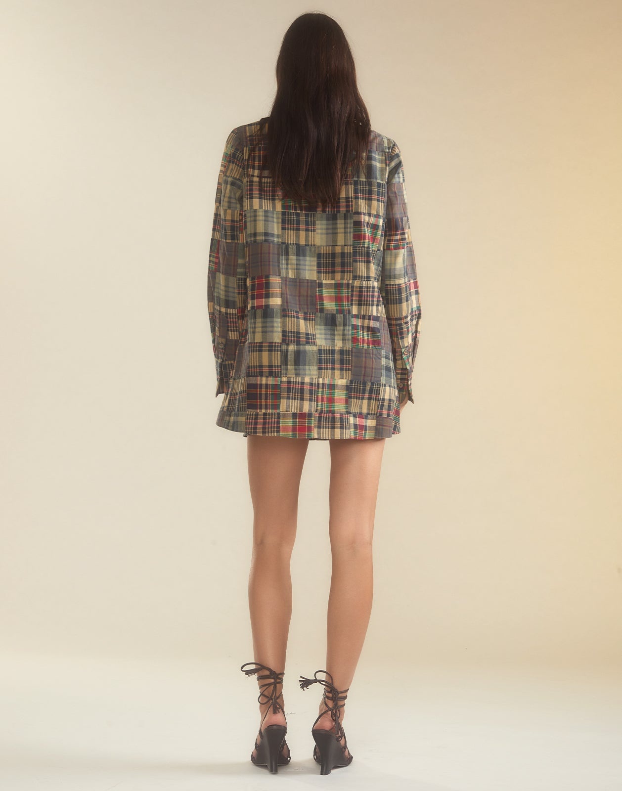 Madrid Madras Tuxedo Dress - 8
