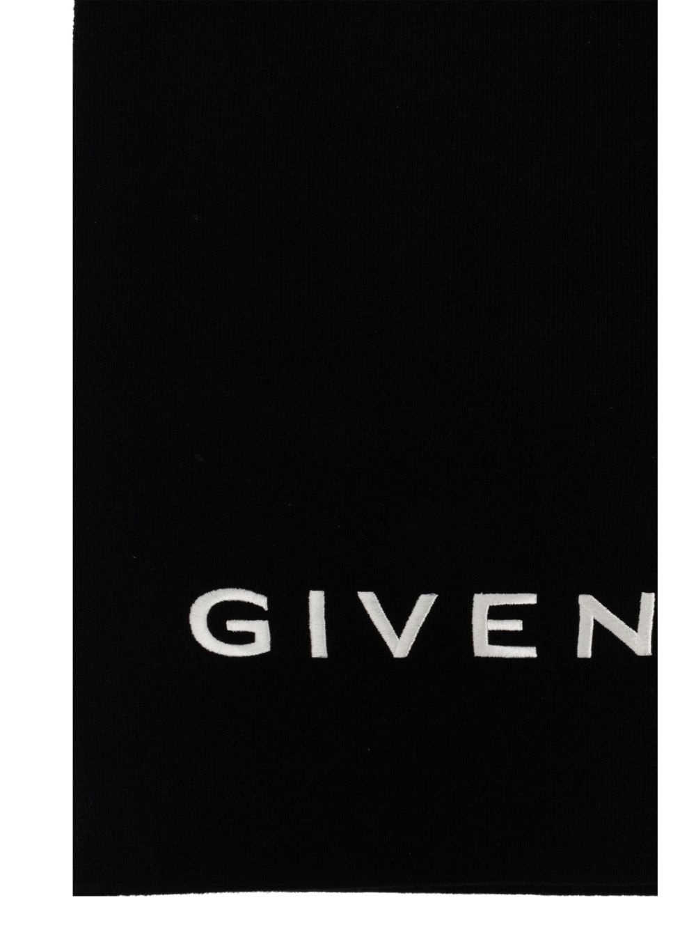logo-embroidered wool-cashmere scarf - 4