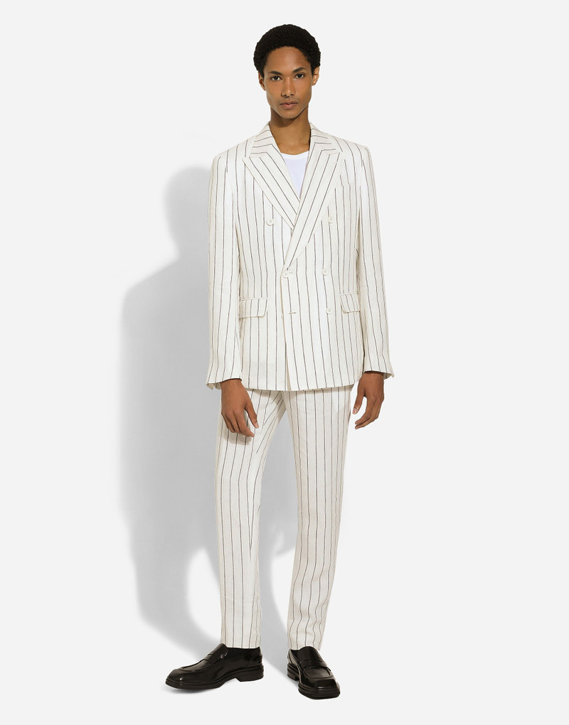 Dolce & Gabbana Pinstripe linen pants outlook