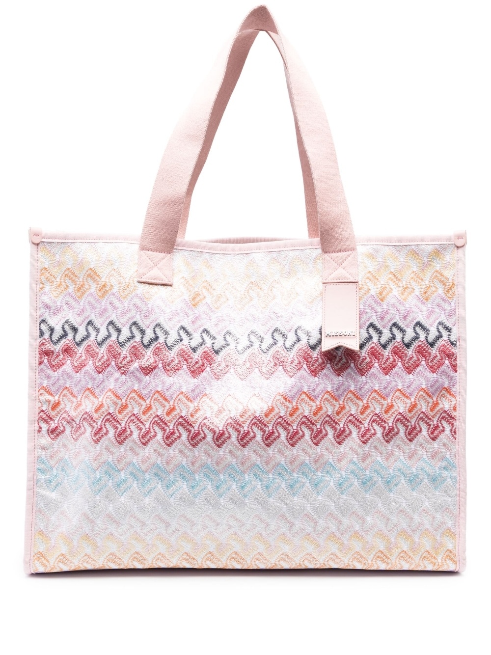 zigzag-weave tote bag - 1