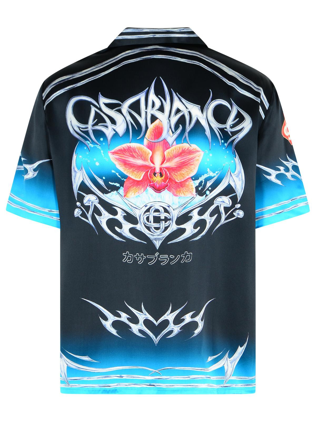Casablanca Black Silk Shirt Men - 3