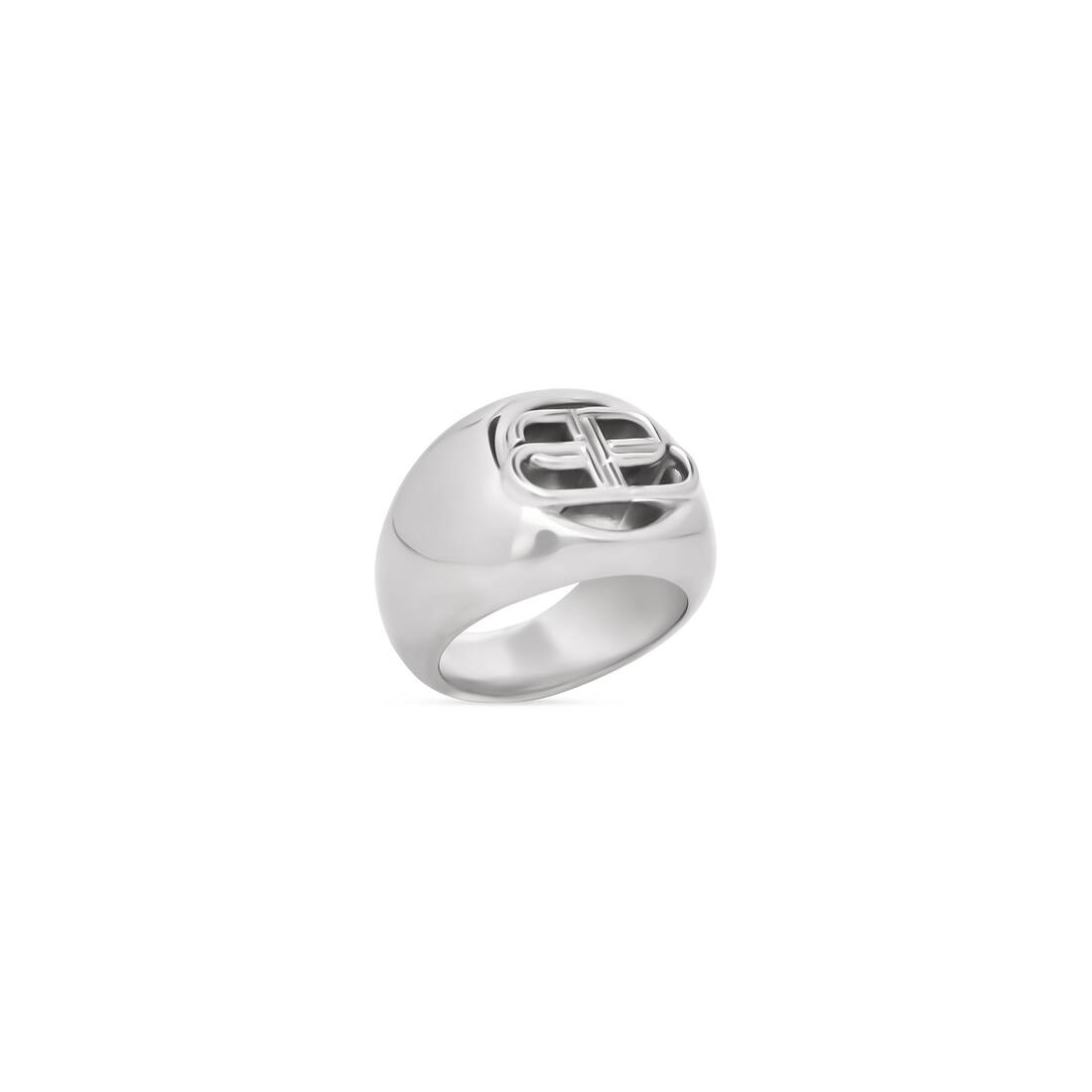 Bb Signet Ring in Silver - 1
