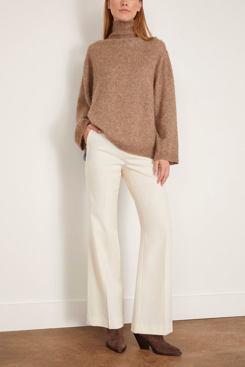 Sea Mallory Combo Knit Turtleneck Sweater in Camel outlook