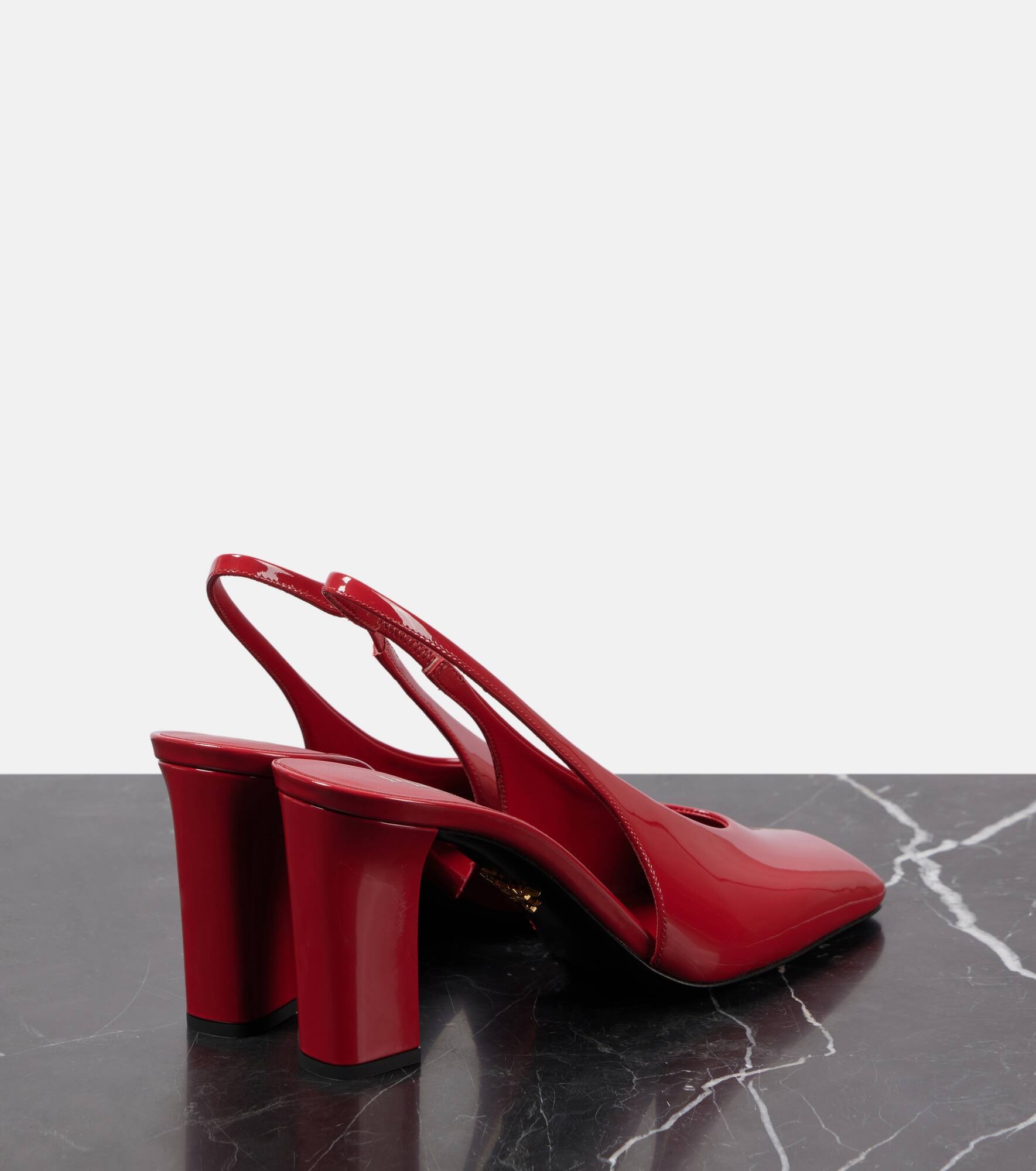 85 patent leather slingback pumps - 2