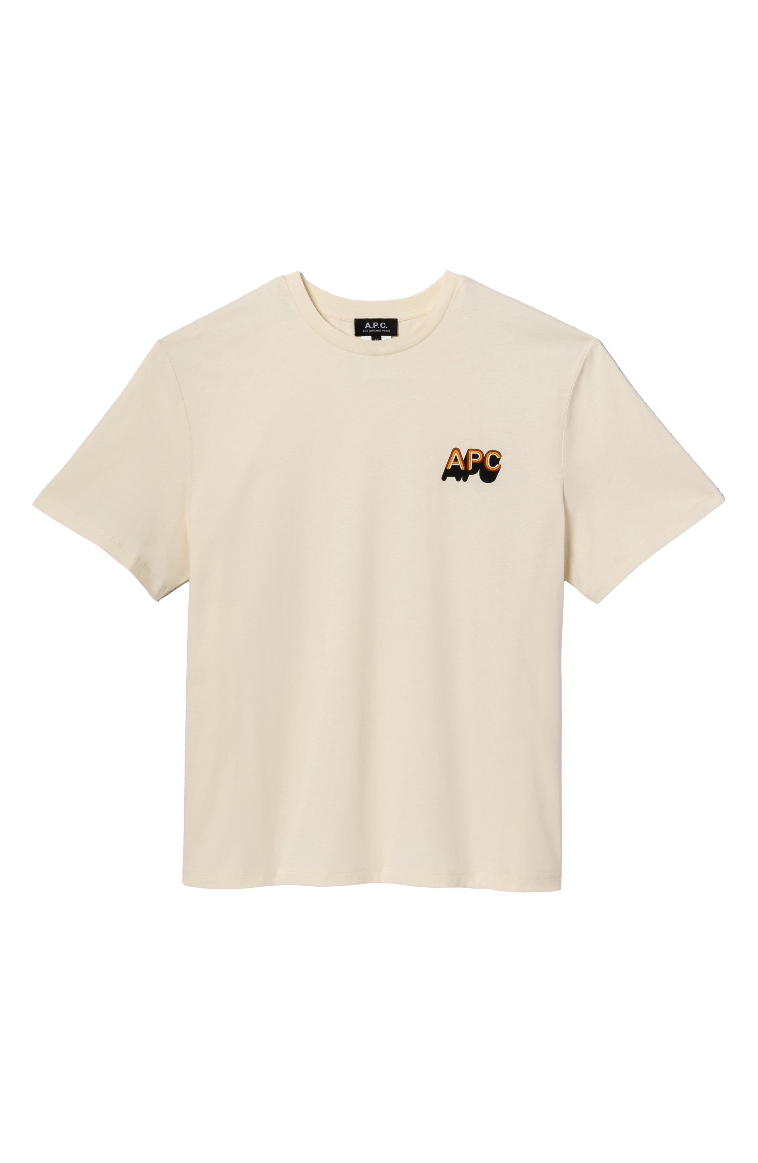 A.P.C. '70s Logo Graphic T-Shirt in Ecru at Nordstrom - 4