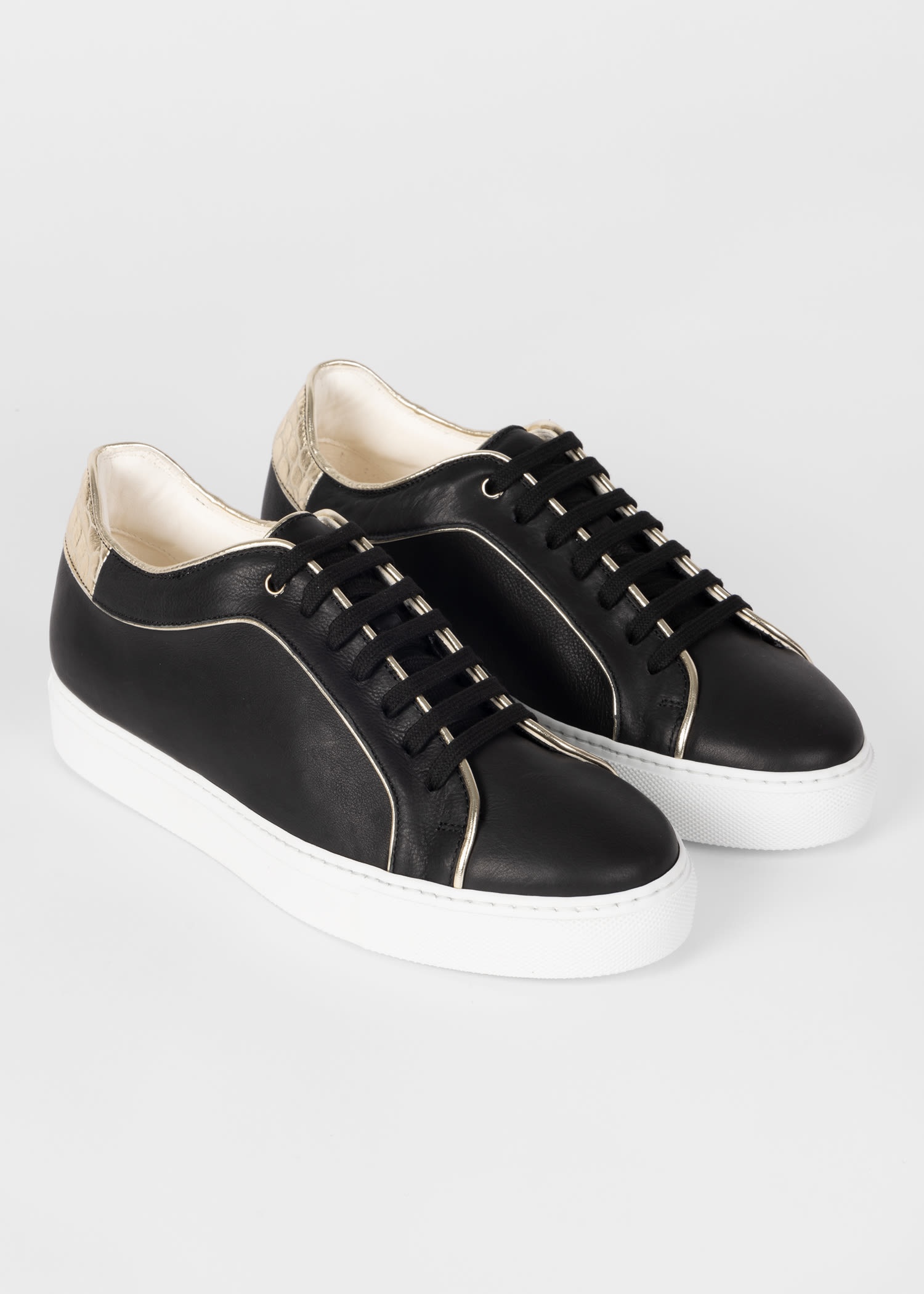 'Basso' Trainers with Gold Trim - 3