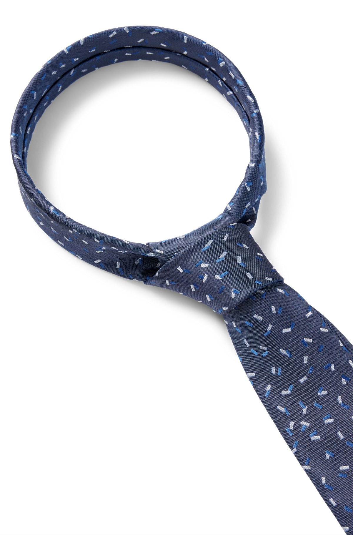 SILK TIE WITH JACQUARD-WOVEN PATTERN - 6