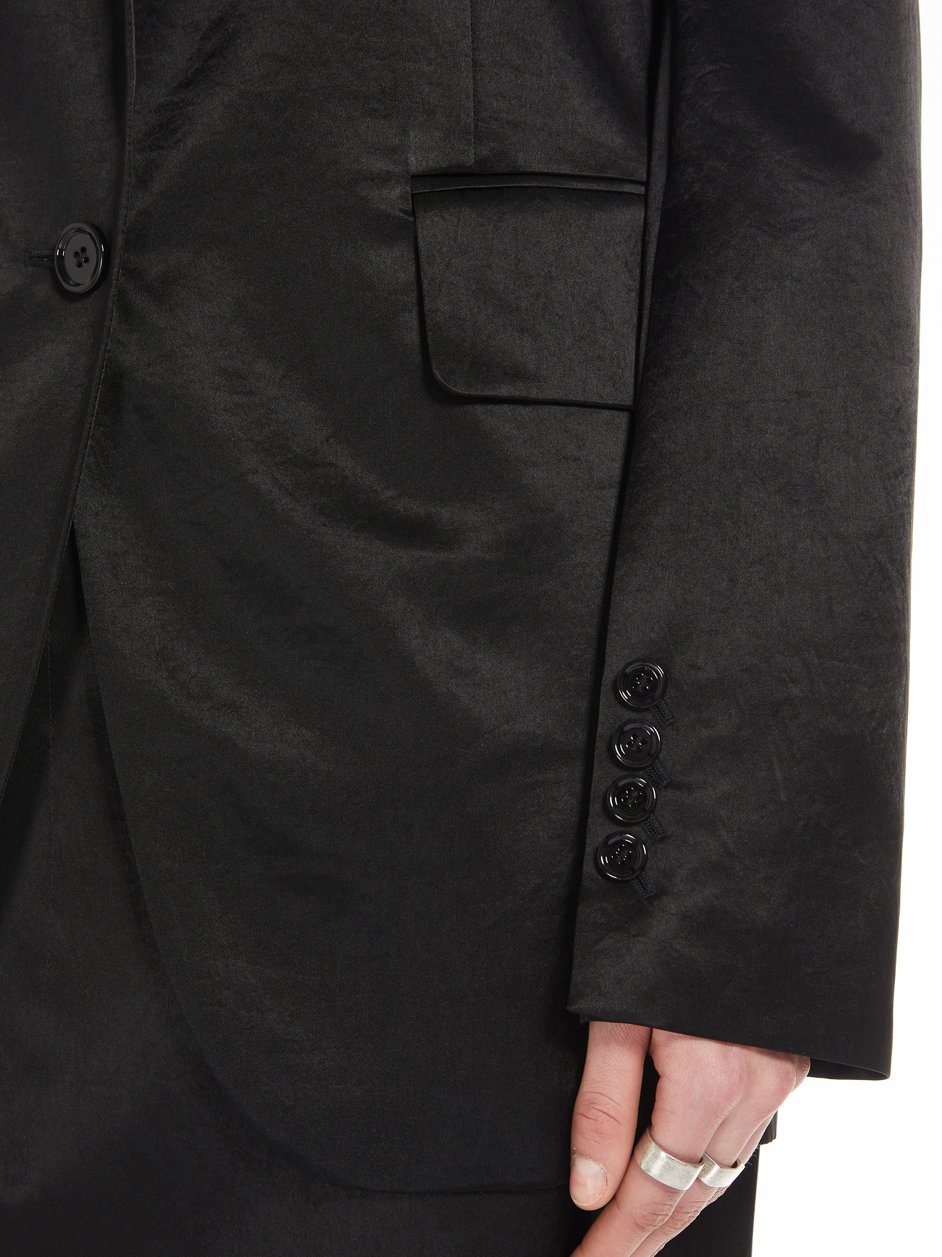 VOLANTE Washed satin blazer - 6