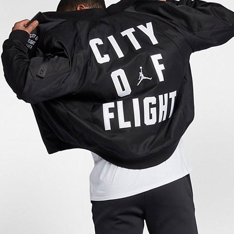 Air Jordan City Of Flight MA-1 Jacket Black 911314-010 - 4
