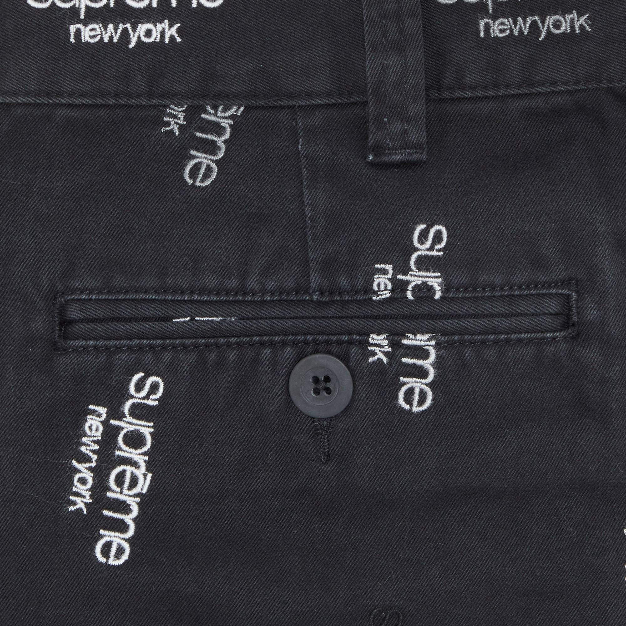 Supreme Classic Logo Chino Short 'Black' - 3