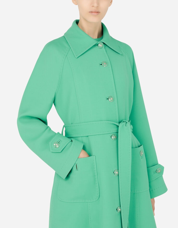 Belted double wool coat - 5