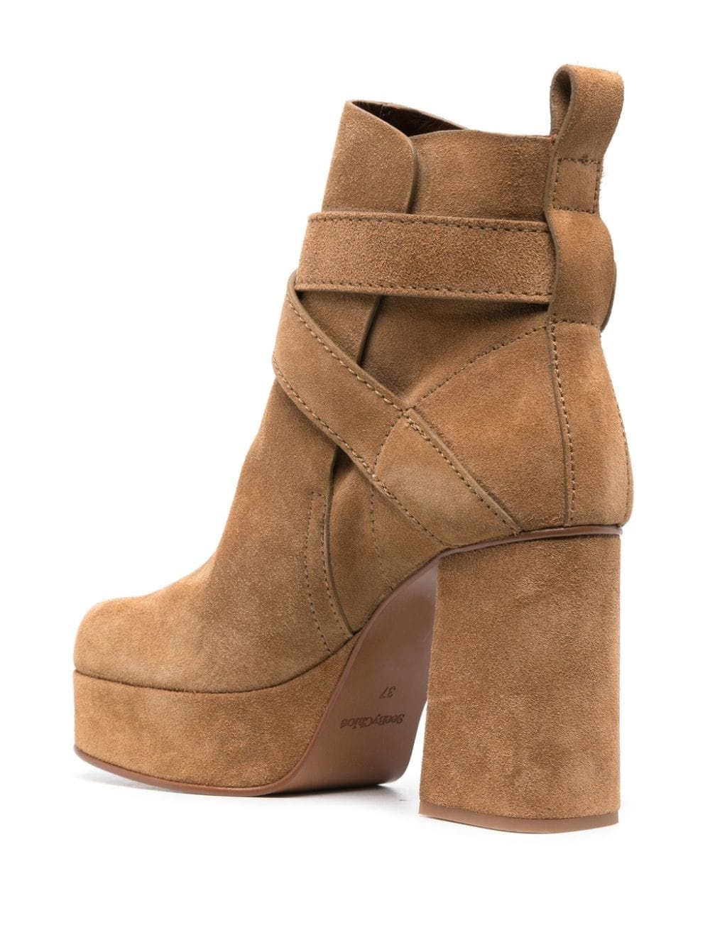 Lyna 97mm suede platform boots - 3